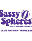 YumJunkie Sassy Spheres Grape Purple Striped Candy Balls - Petite: 5LB Bag