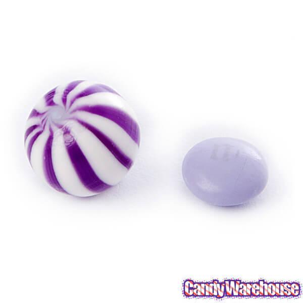 YumJunkie Sassy Spheres Grape Purple Striped Candy Balls - Petite: 5LB Bag - Candy Warehouse