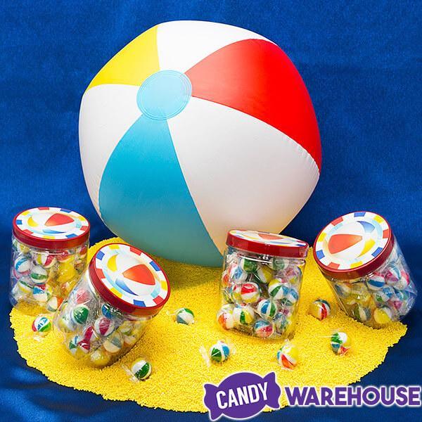 YumJunkie Sassy Spheres Jumbo Beach Balls Hard Candy: 35-Piece Jar - Candy Warehouse