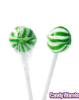 YumJunkie Sassy Spheres Lime Green Striped Ball Lollipops - Petite: 400-Piece Bag - Candy Warehouse