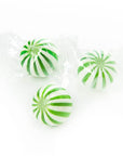 YumJunkie Sassy Spheres Lime Green Striped Candy Balls: 5LB Bag - Candy Warehouse