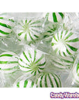 YumJunkie Sassy Spheres Lime Green Striped Candy Balls: 5LB Bag - Candy Warehouse