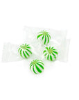 YumJunkie Sassy Spheres Lime Green Striped Candy Balls - Petite: 5LB Bag - Candy Warehouse