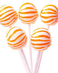 YumJunkie Sassy Spheres Orange Striped Ball Lollipops: 100-Piece Bag