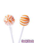 YumJunkie Sassy Spheres Orange Striped Ball Lollipops - Petite: 400-Piece Bag - Candy Warehouse