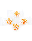 YumJunkie Sassy Spheres Orange Striped Candy Balls - Petite: 5LB Bag