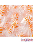 YumJunkie Sassy Spheres Orange Striped Candy Balls - Petite: 5LB Bag