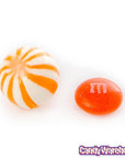 YumJunkie Sassy Spheres Orange Striped Candy Balls - Petite: 5LB Bag