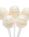 YumJunkie Sassy Spheres Pineapple White Striped Ball Lollipops: 100-Piece Bag