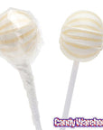 YumJunkie Sassy Spheres Pineapple White Striped Ball Lollipops: 100-Piece Bag