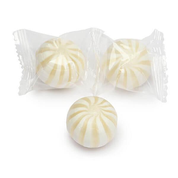 YumJunkie Sassy Spheres Pineapple White Striped Candy Balls: 5LB Bag - Candy Warehouse