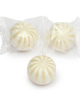 YumJunkie Sassy Spheres Pineapple White Striped Candy Balls: 5LB Bag