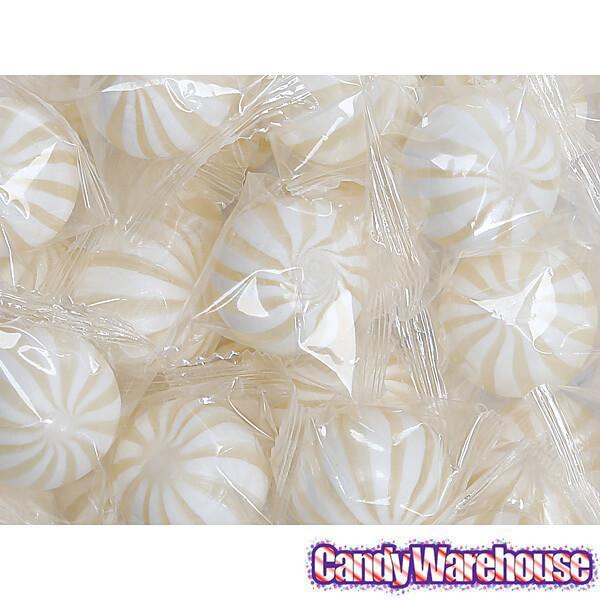 YumJunkie Sassy Spheres Pineapple White Striped Candy Balls: 5LB Bag - Candy Warehouse