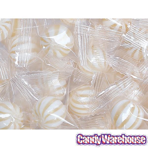 YumJunkie Sassy Spheres Pineapple White Striped Candy Balls - Petite: 5LB Bag - Candy Warehouse