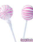 YumJunkie Sassy Spheres Strawberry Pink Striped Ball Lollipops: 100-Piece Bag - Candy Warehouse