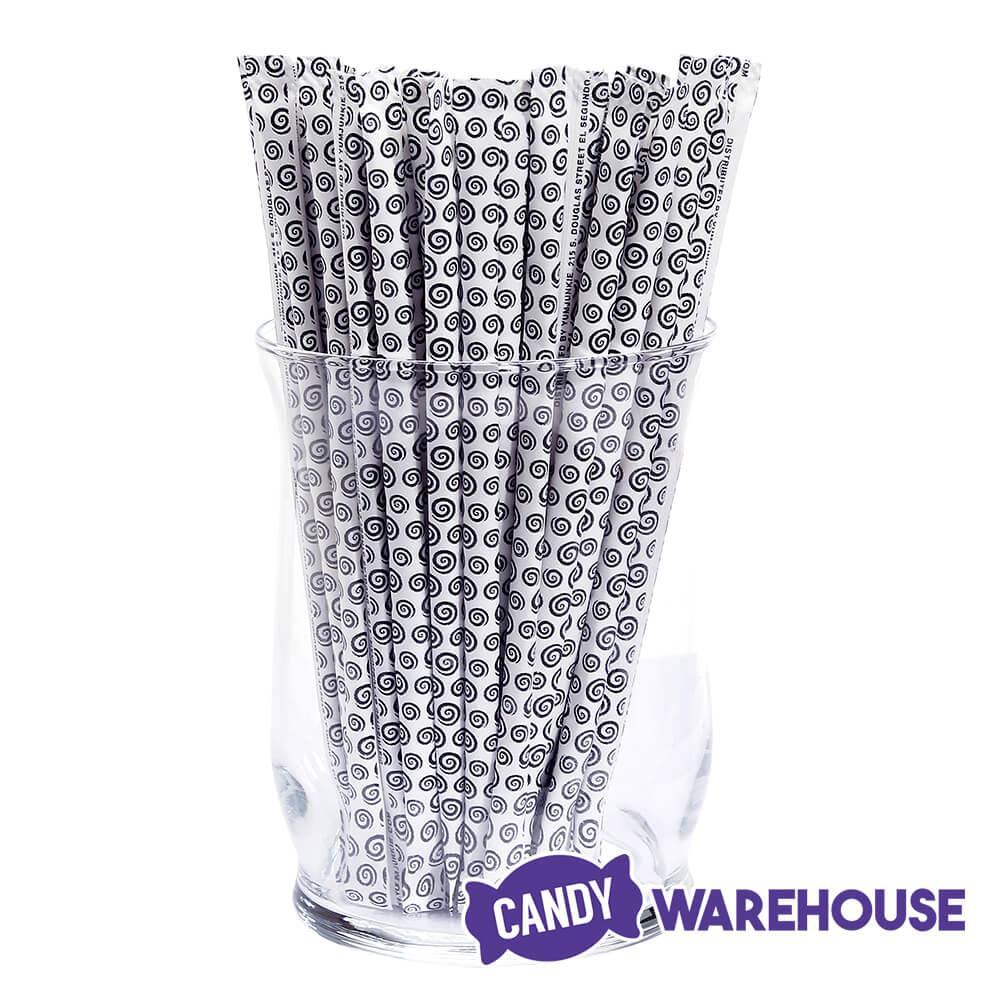 YumJunkie Sassy Straws Candy Powder Filled Mini Straws - Black Cherry: 50-Piece Bag - Candy Warehouse