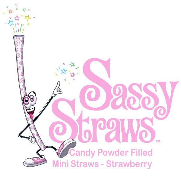 YumJunkie Sassy Straws Candy Powder Filled Mini Straws - Strawberry: 50-Piece Bag - Candy Warehouse