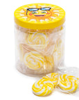 YumJunkie Sweet Suns Yellow Swirl Hard Candy Circles: 30-Piece Jar - Candy Warehouse