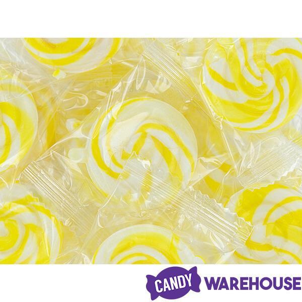 YumJunkie Sweet Suns Yellow Swirl Hard Candy Circles: 30-Piece Jar - Candy Warehouse