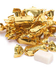 Zazers Gold Foiled Peach Chewy Candy: 1LB Bag - Candy Warehouse